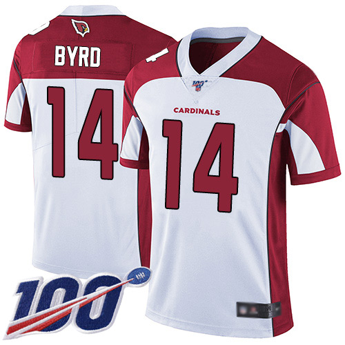 Arizona Cardinals Limited White Men Damiere Byrd Road Jersey NFL Football #14 100th Season Vapor Untouchable->arizona cardinals->NFL Jersey